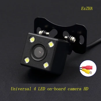 EzZHA Universal 4 LED Automobilio Kamera HD CCD Naktinio Matymo Auto Galinio vaizdo Kamera 170 Plataus Kampo Atsarginės automobilių Stovėjimo aikštelė, Transporto priemonės vaizdo Kamera