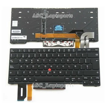 Naujas ispanų Teclado Klaviatūra Lenovo Thinkpad T490 T495 L380 L390 L480 L490 E480 E485 E490 E495 su APŠVIETIMU, Rėmas